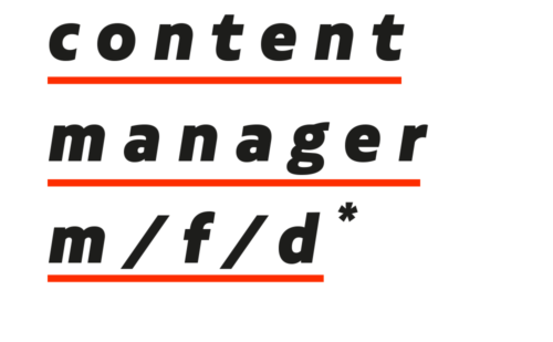 content manager (m/f/d)*